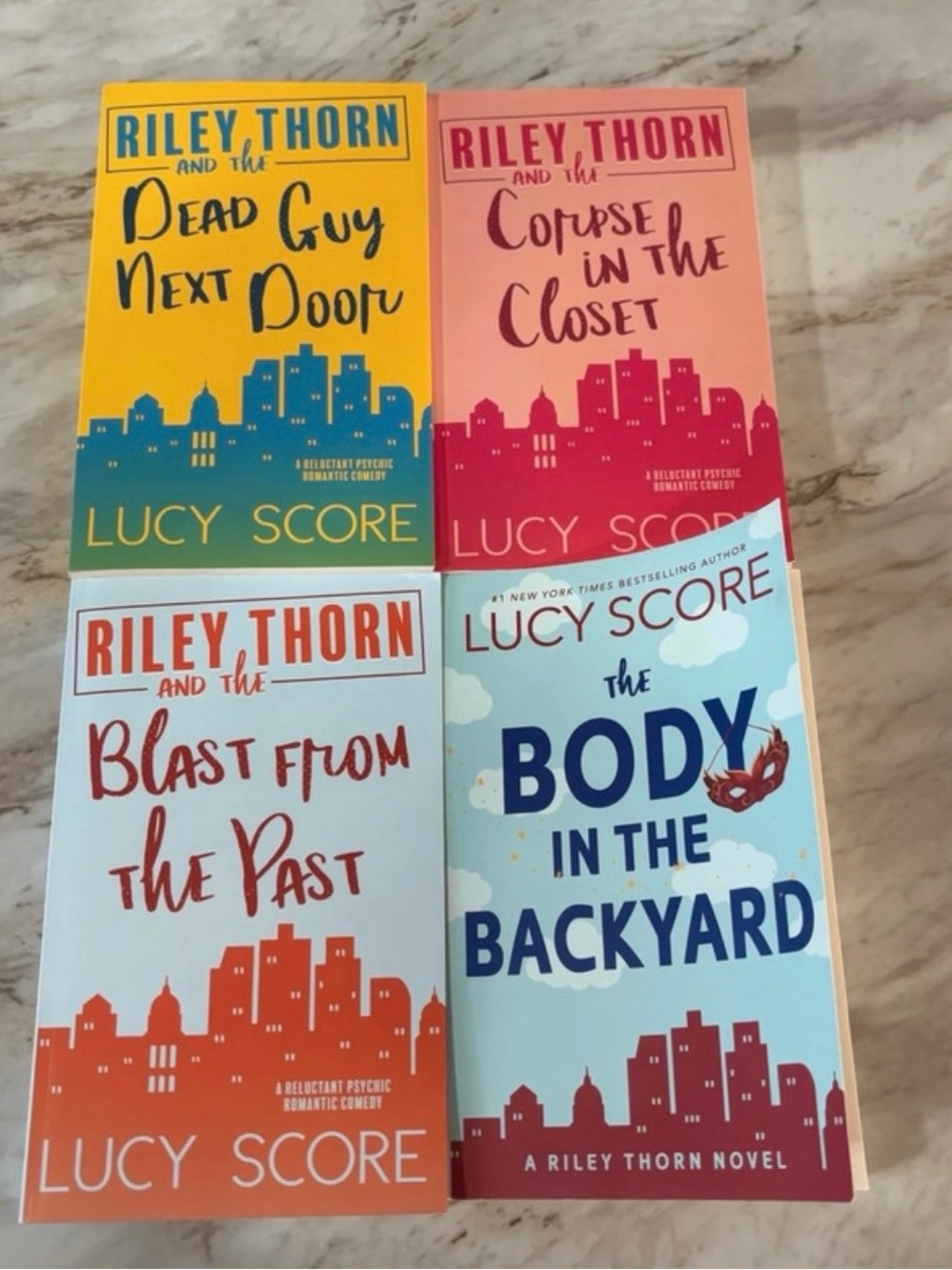 Riley Thorn Paperback Book Set — Yellow, Pink, Light Blue, Orange